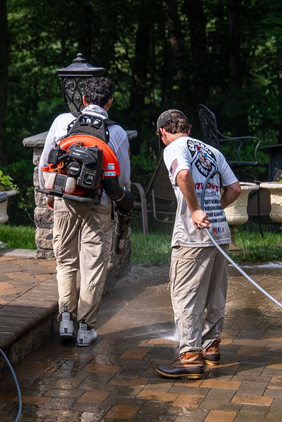 Gallo Bros crew washing a property